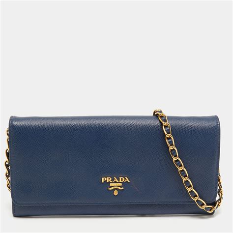 prada wallet blue and white|prada wallet on chain blue.